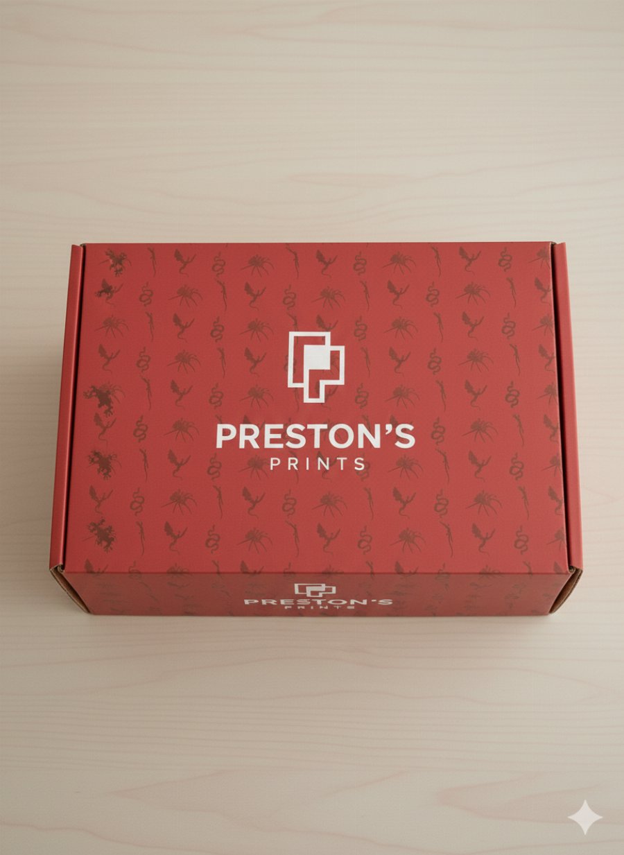 The Preston Package — the closed Preston's Prints box